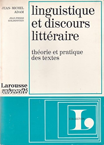 Livrenpoche : Linguistique et discours littéraire - Jean-Michel Adam - Livre