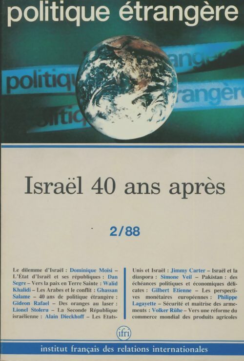 Livrenpoche : Politique étrangère n°2/88 - Collectif - Livre