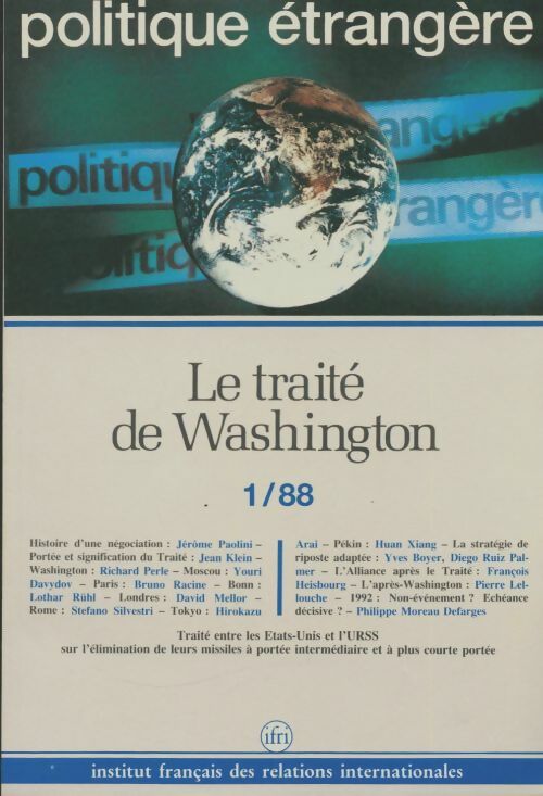 Livrenpoche : Politique étrangère n°1/88 - Collectif - Livre