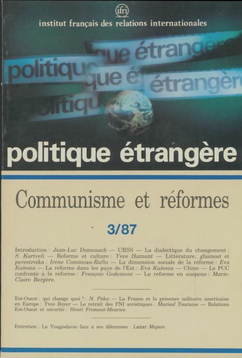 Livrenpoche : Politique étrangère n°3/87 - Collectif - Livre