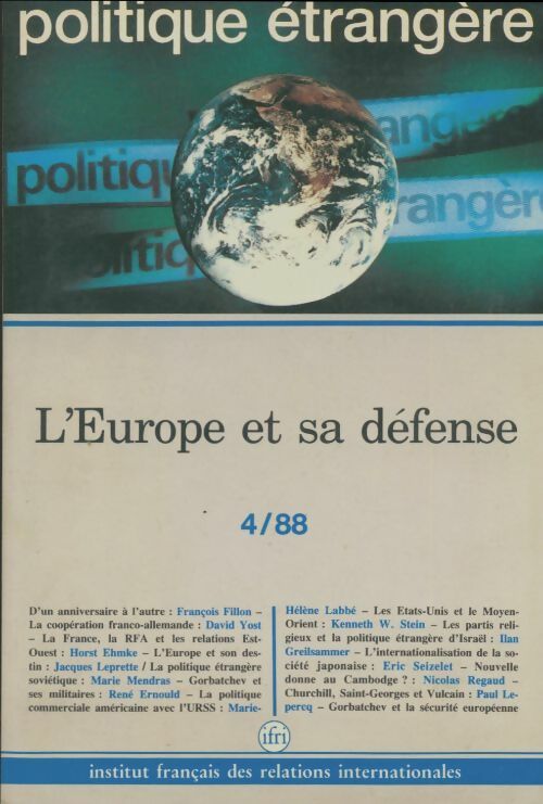 Livrenpoche : Politique étrangère n°4/88 - Collectif - Livre