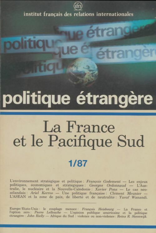 Livrenpoche : Politique étrangère n°1/87 - Collectif - Livre