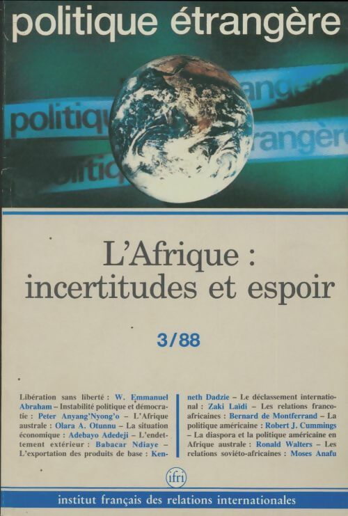 Livrenpoche : Politique étrangère n°3/88 - Collectif - Livre