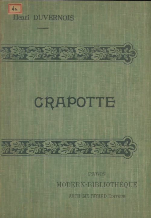 Livrenpoche : Crapotte - Henri Duvernois - Livre