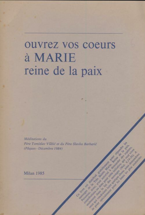 Livrenpoche : Ouvrez vos coeurs à Marie reine de la paix - Collectif - Livre