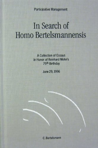 Livrenpoche : In search of homo bertelsmanne... - Collectif - Livre