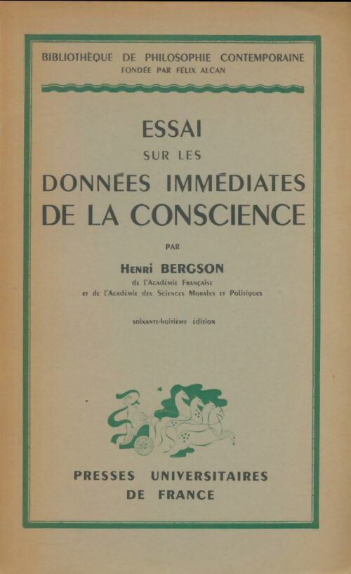 Livrenpoche : Essai sur les données immédiates de la conscience - Henri Bergson - Livre
