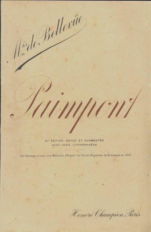 Paimpont - Marquis De Bellevue -  Champion - Livre