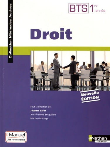 Livrenpoche : Droit - BTS Tertiaires 1re année - Jean-François Bocquillon - Livre
