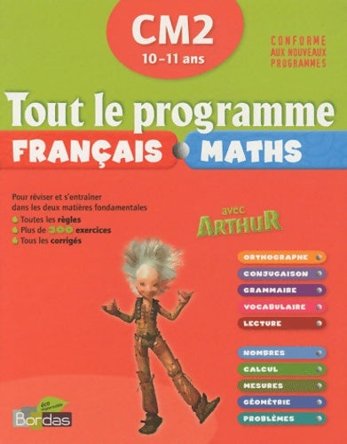 Livrenpoche : français Math avec Arthur : CM2 10-11 ans - Dominique Chaix - Livre