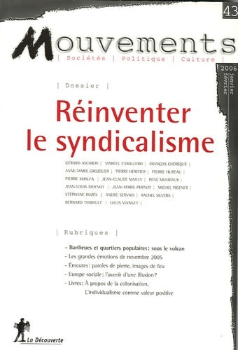 Livrenpoche : Réinventer le syndicalisme - Revue Mouvements - Livre