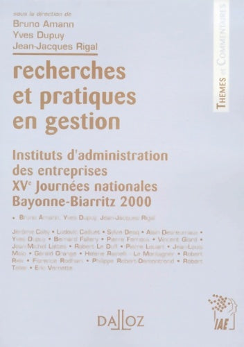 Livrenpoche : Recherches et pratiques en gestion thèmes et commentaires - Collectif - Livre