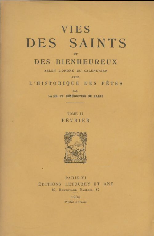 Livrenpoche : Vies des saints et des bienheureux Tome II - Collectif - Livre