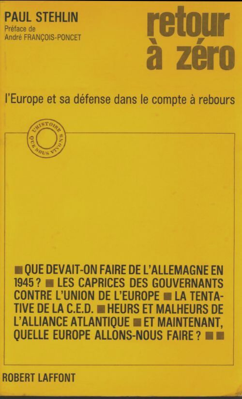 Livrenpoche : Retour à zéro - Paul Stehlin - Livre