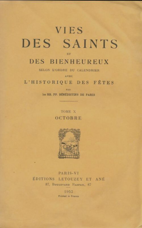 Livrenpoche : Vies des saints et des bienheureux Tome X - Collectif - Livre