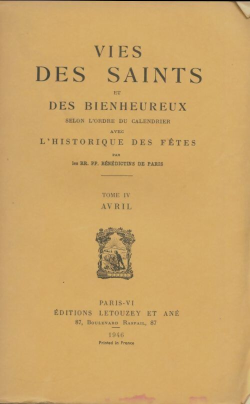 Livrenpoche : Vies des saints et des bienheureux Tome IV - Collectif - Livre