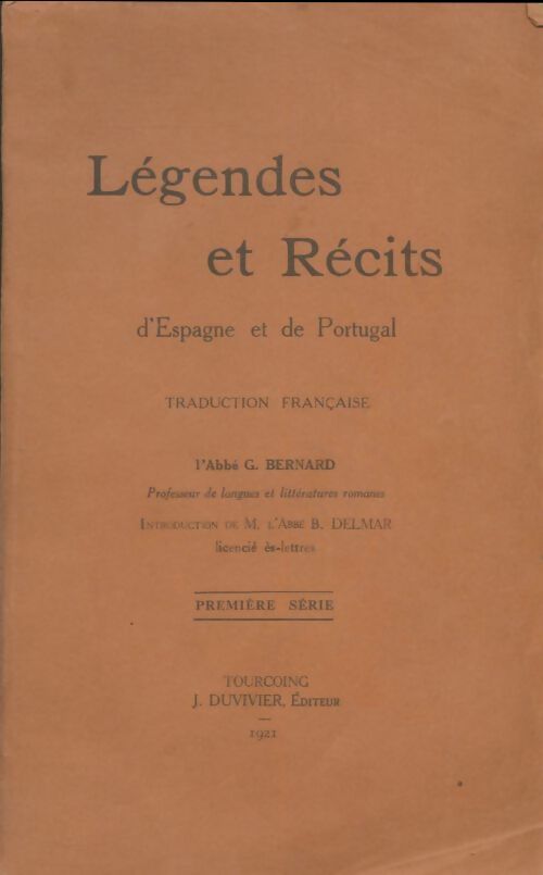 Livrenpoche : Légendes et récits d'Espagne et du Portugal - G Bernard - Livre