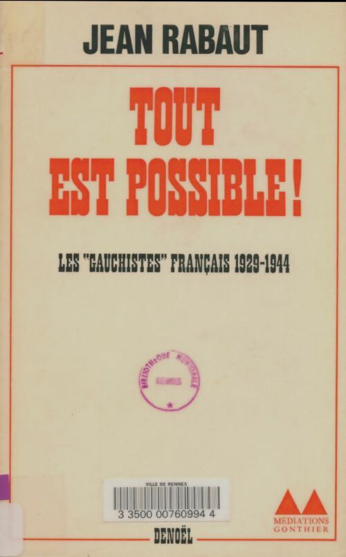 Livrenpoche : Tout est possible - Jean Rabaut - Livre