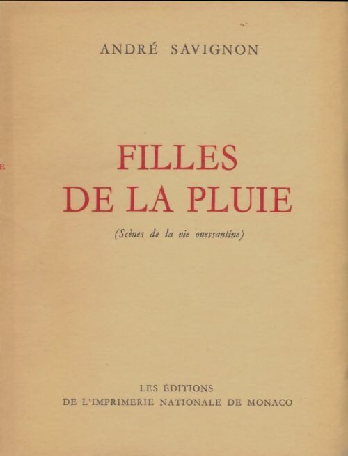 Livrenpoche : Filles de la pluie - André Savignon - Livre