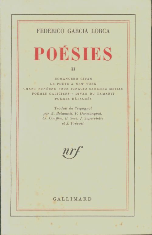 Livrenpoche : Poésies Tome Ii - Federico Garcìa Lorca - Livre