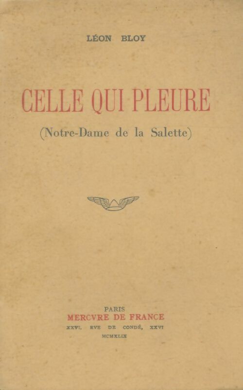 Livrenpoche : Celle qui pleure - Léon Bloy - Livre