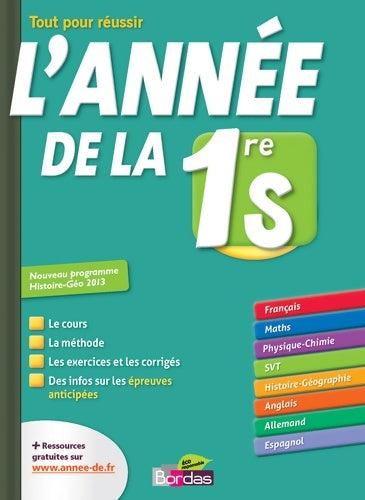 Livrenpoche : L'année de la 1re S - Toutes les matières - Collectif - Livre