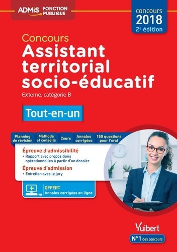 Livrenpoche : Concours Assistant territorial socio-éducatif - Catégorie B - Tout-en-un : Concours 2018 - Fabienne Geninasca - Livre