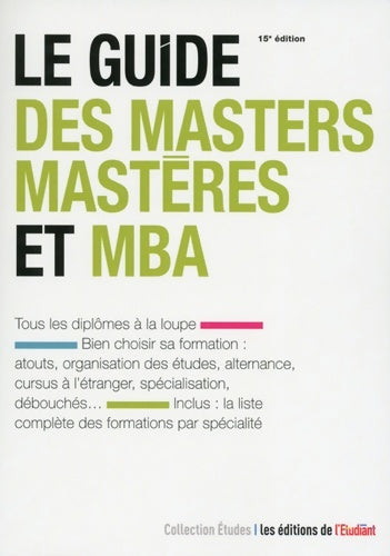 Livrenpoche : Le guide des masters-mastères et MBA - Yaël Didi - Livre