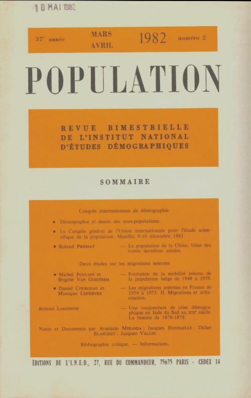 Livrenpoche : Population 37e année n°2 - Collectif - Livre