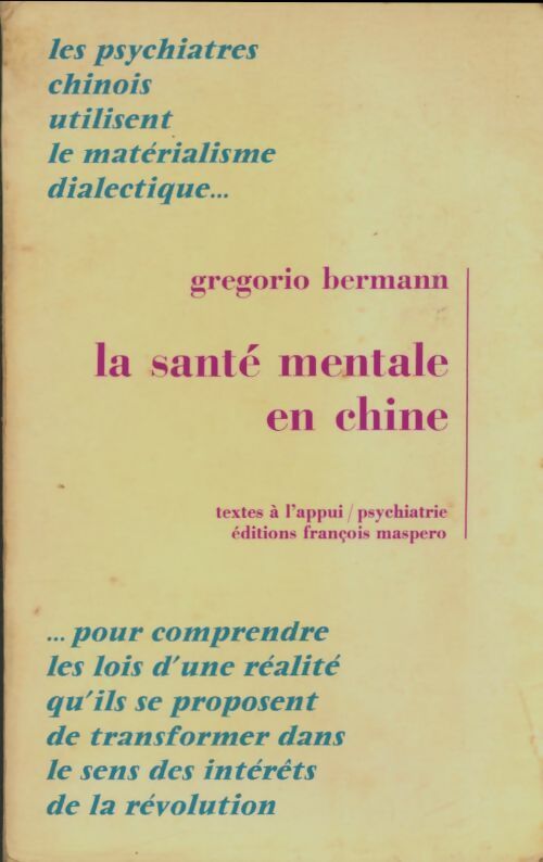 Livrenpoche : La santé mentale en Chine - Gregorio Bermann - Livre