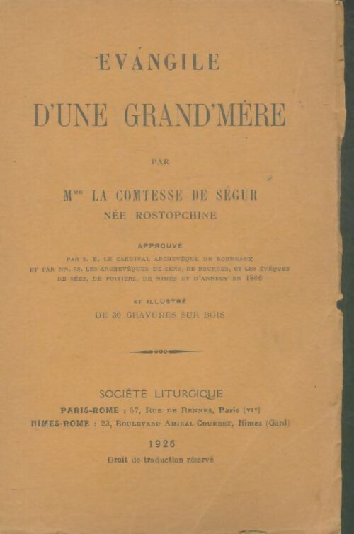 Livrenpoche : Evangile d'une grand-mère - Comtesse De Ségur - Livre