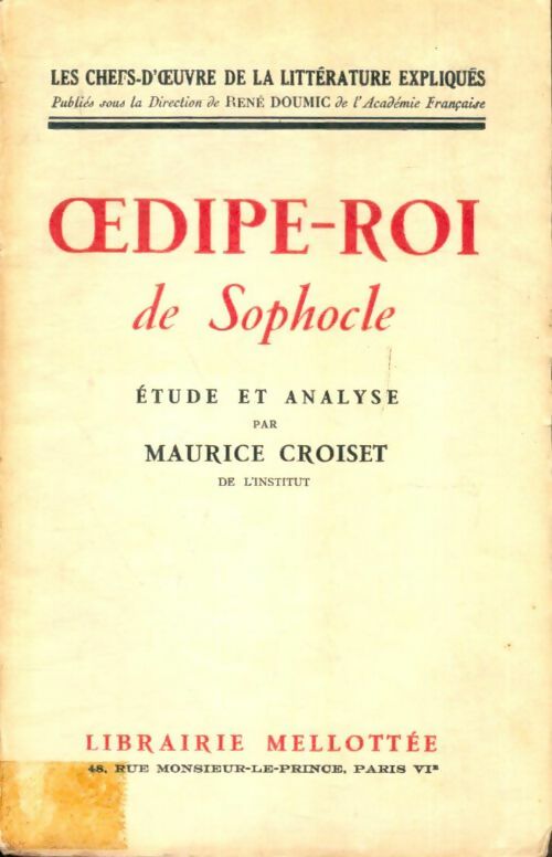 Livrenpoche : Oedipe roi - Sophocle - Livre