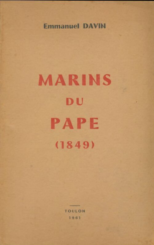 Livrenpoche : Marins du pape - Emmanuel Davin - Livre