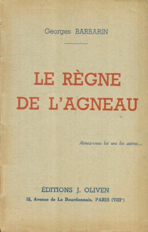 Livrenpoche : Le règne de l'agneau - Georges Barbarin - Livre