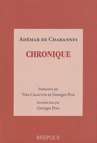 Livrenpoche : ADEMARD DE CHABANNES CHRONIQUES - CHAUVIN  - Livre