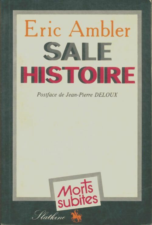 Livrenpoche : Sale Histoire - Eric Ambler - Livre