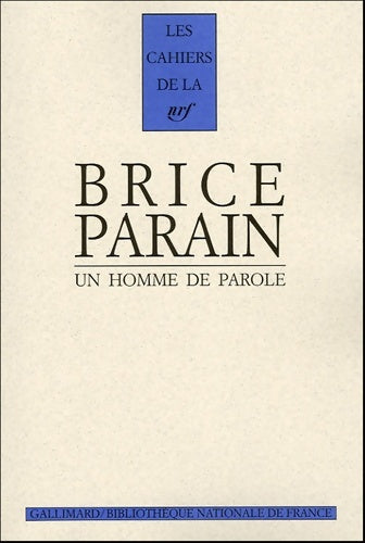 Livrenpoche : Brice Parain un homme de parole - Collectif - Livre