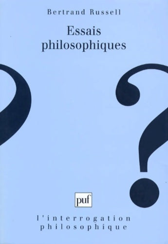 Livrenpoche : Essais philosophiques - Bertrand Russell - Livre