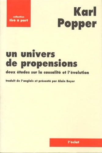 Livrenpoche : Un Univers de propensions - Karl Popper - Livre