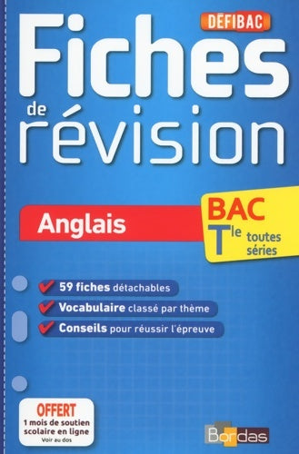 Livrenpoche : DéfiBac - Fiches de révision - Anglais Terminales - Nicole Gandhilon - Livre