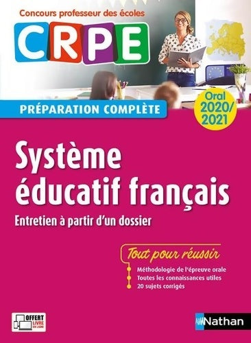 Livrenpoche : Système éducatif français - Oral 2020 Préparation complète -  2020 - Alain Corneloup - Livre