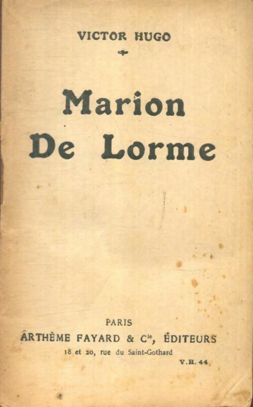 Livrenpoche : Marion de Lorme - Victor Hugo - Livre