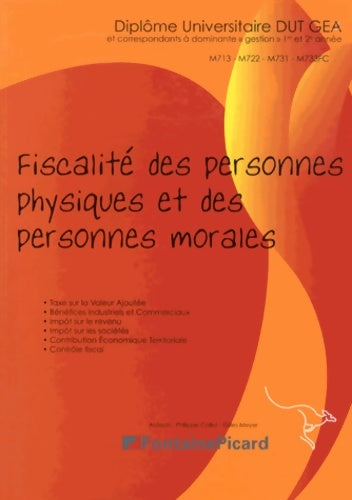 Livrenpoche : Fiscalité des personnes physiques et des personnes morales DUT GEA - Philippe Collet - Livre
