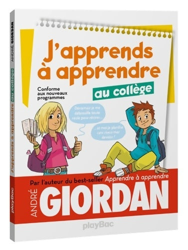 Livrenpoche : J'apprends à apprendre - au collège - André Giordan - Livre