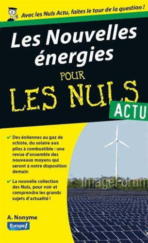 Livrenpoche : Les Nouvelles énergies pour les Nuls Actu - Olivier Babeau - Livre