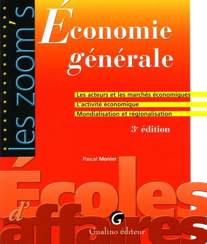 Livrenpoche : économie générale - Pascal Monier - Livre