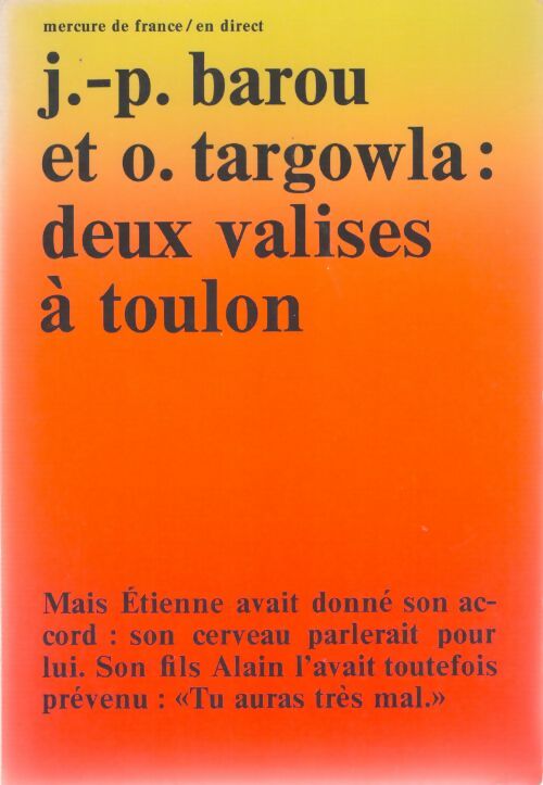 Livrenpoche : Deux valises à Toulon - Jean-Pierre Barou - Livre