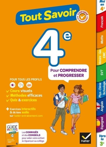 Livrenpoche : Tout savoir 4e - Tout en un : Cours méthodes et exercices dans toutes les matières - Sandrine Aussourd - Livre