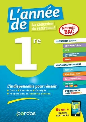 Livrenpoche : L'Année de 1re - Spécialités Scientifiques - Sophie Pailloux-Riggi - Livre