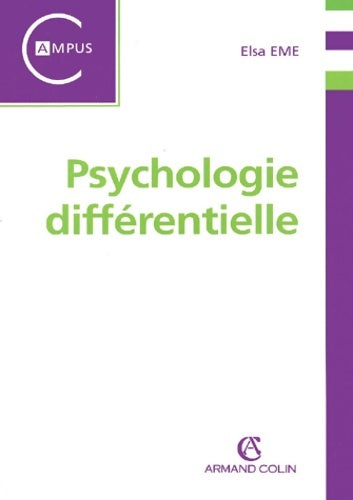 Livrenpoche : Psychologie différentielle - Elsa Eme - Livre